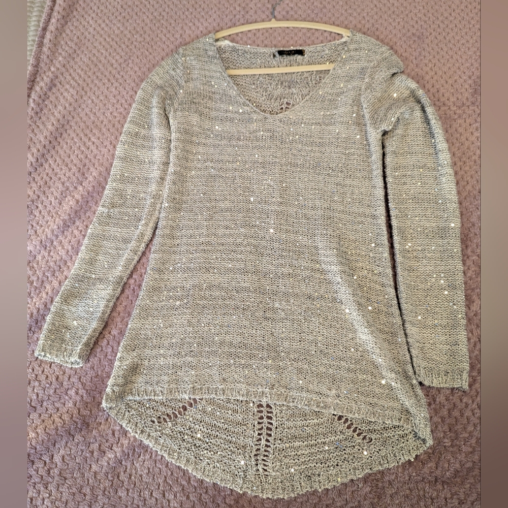 Silver Sequin Sweater